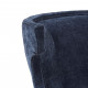 Elegant Navy Blue Fabric Light Wood Swivel Seat Counter Stool Set 2